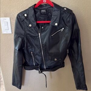 Ashley By 26 International Women's Black Leather Jacket